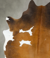 Chocolate and White X-Large Brazilian Cowhide Rug 7'8"H x 6'2"W #B24644 by Hudson Hides