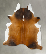 Chocolate and White X-Large Brazilian Cowhide Rug 7'9"H x 6'5"W #B24645 by Hudson Hides