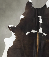 Chocolate and White X-Large Brazilian Cowhide Rug 7'7"H x 6'3"W #B24647 by Hudson Hides