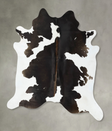 Chocolate and White XX-Large Brazilian Cowhide Rug 7'7"H x 6'9"W #B24648 by Hudson Hides