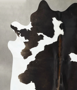 Chocolate and White XX-Large Brazilian Cowhide Rug 7'7"H x 6'9"W #B24648 by Hudson Hides
