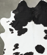 Black and White X-Large Brazilian Cowhide Rug 8'1"H x 6'1"W #B24651 by Hudson Hides