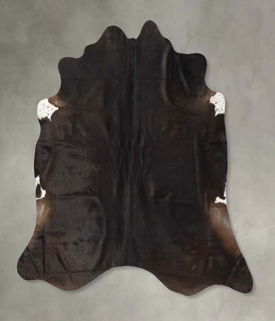 Solid Black X-Large Brazilian Cowhide Rug 6'11"H x 7'0"W #B24652 by Hudson Hides