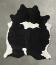 Black and White X-Large Brazilian Cowhide Rug 7'3"H x 6'3"W #B24680 by Hudson Hides