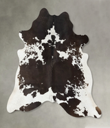 Black and White X-Large Brazilian Cowhide Rug 7'0"H x 6'6"W #B24683 by Hudson Hides
