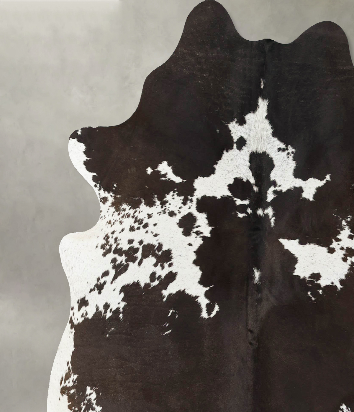 Black and White X-Large Brazilian Cowhide Rug 7'0"H x 6'6"W #B24683 by Hudson Hides