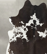 Black and White X-Large Brazilian Cowhide Rug 7'0"H x 6'6"W #B24683 by Hudson Hides