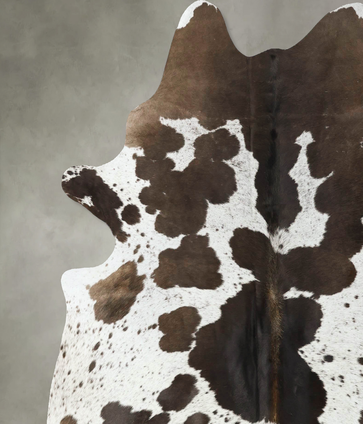 Chocolate and White X-Large Brazilian Cowhide Rug 7'6"H x 6'2"W #B24686 by Hudson Hides