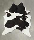 Chocolate and White X-Large Brazilian Cowhide Rug 7'10"H x 6'0"W #B24687 by Hudson Hides