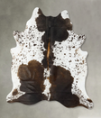 Chocolate and White X-Large Brazilian Cowhide Rug 7'3"H x 6'3"W #B24689 by Hudson Hides