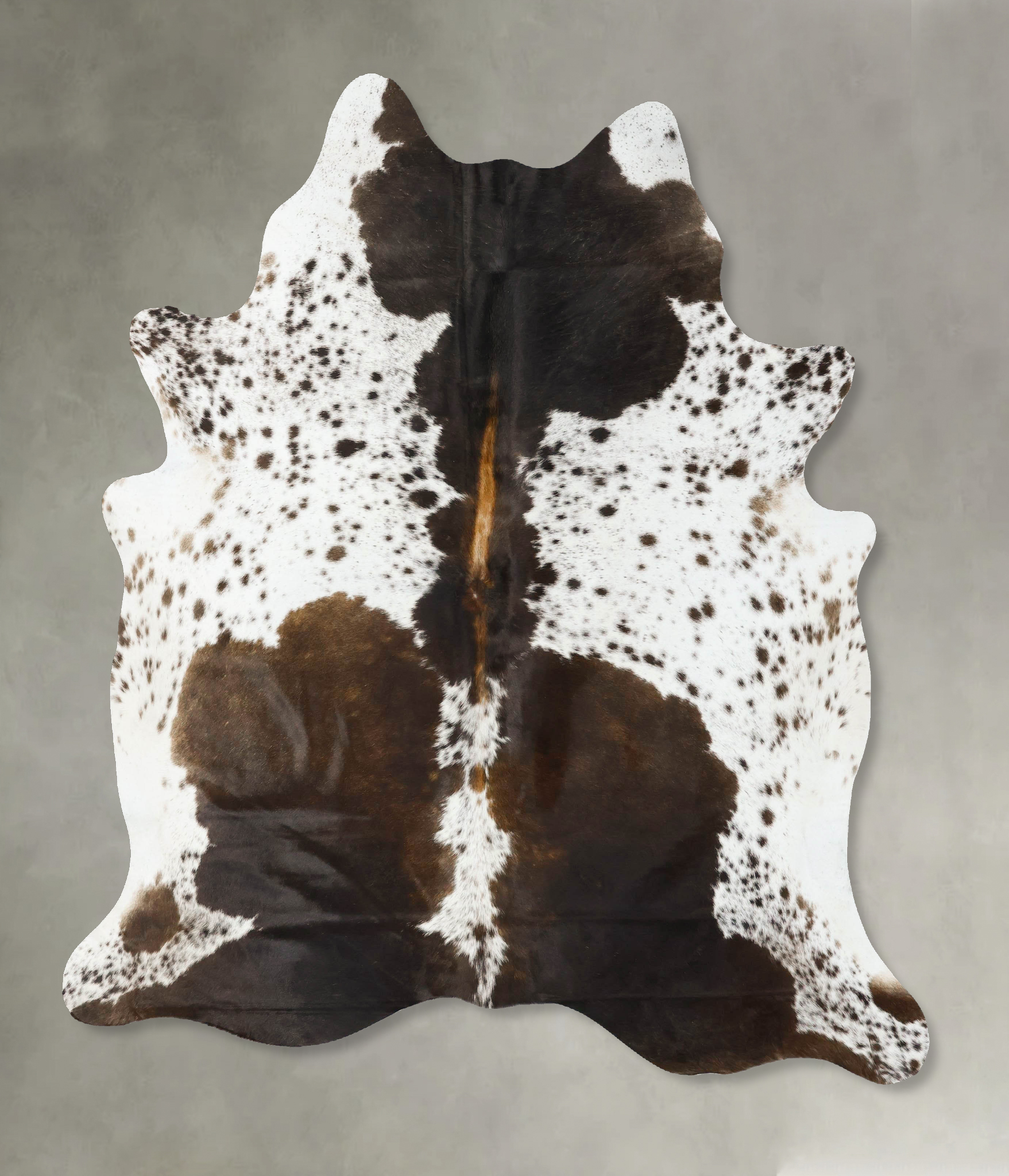Chocolate and White Cowhide Rug #B24689