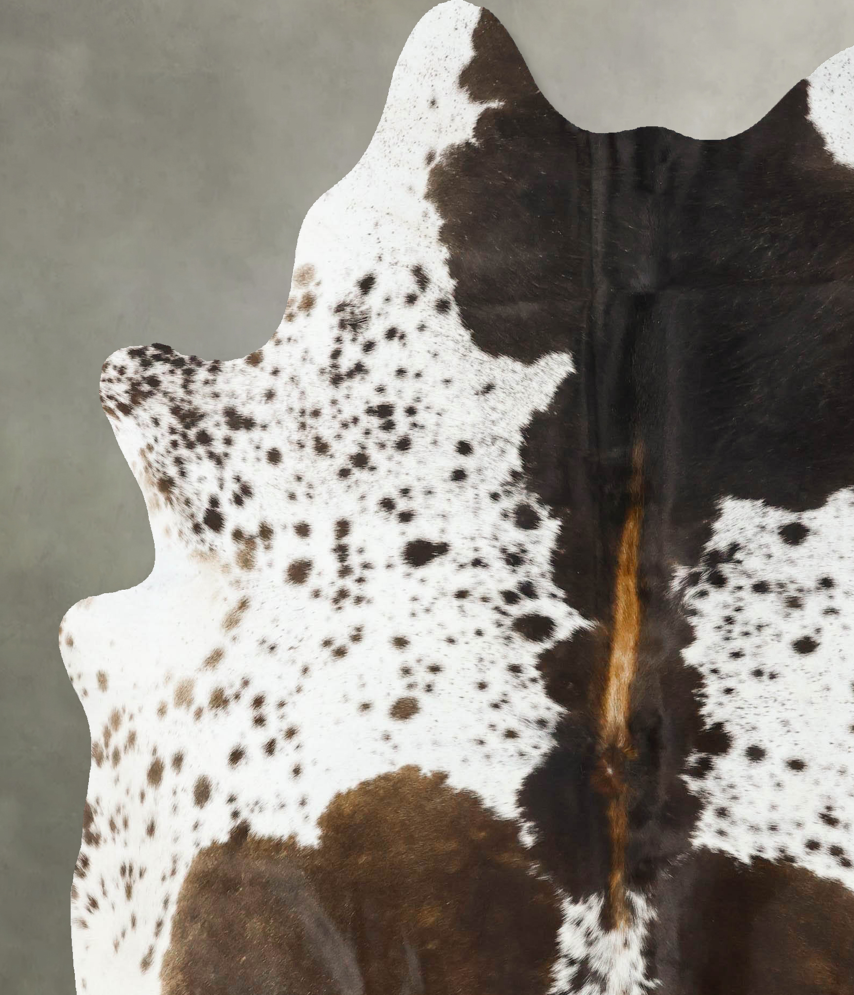 Chocolate and White Cowhide Rug #B24689