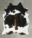 Chocolate and White X-Large Brazilian Cowhide Rug 7'0"H x 5'10"W #B24690 by Hudson Hides