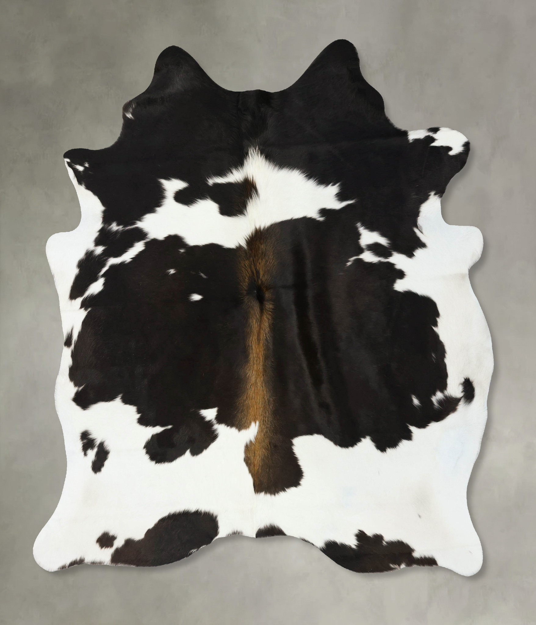 Chocolate and White Cowhide Rug #B24690
