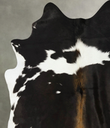 Chocolate and White X-Large Brazilian Cowhide Rug 7'0"H x 5'10"W #B24690 by Hudson Hides