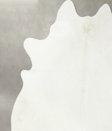 Solid White XX-Large Brazilian Cowhide Rug 7'6"H x 6'8"W #B24693 by Hudson Hides
