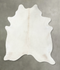 Solid White XX-Large Brazilian Cowhide Rug 8'3