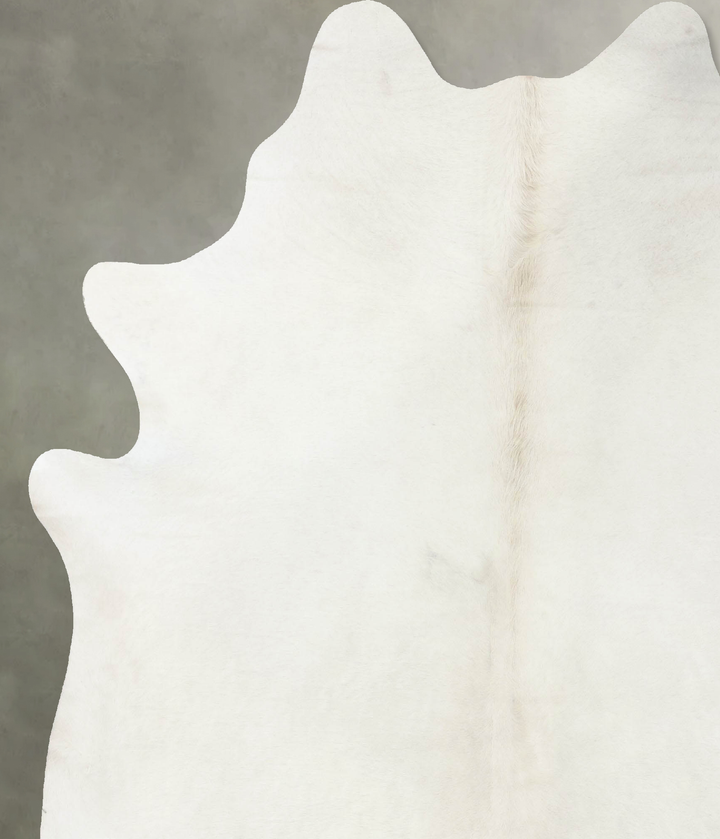 Solid White XX-Large Brazilian Cowhide Rug 8'3"H x 6'9"W #B24694 by Hudson Hides