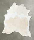 Beige and White XX-Large Brazilian Cowhide Rug 8'5"H x 6'2"W #B24696 by Hudson Hides