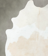 Beige and White XX-Large Brazilian Cowhide Rug 8'5"H x 6'2"W #B24696 by Hudson Hides