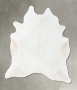 Solid White X-Large Brazilian Cowhide Rug 7'7"H x 6'2"W #B24699 by Hudson Hides