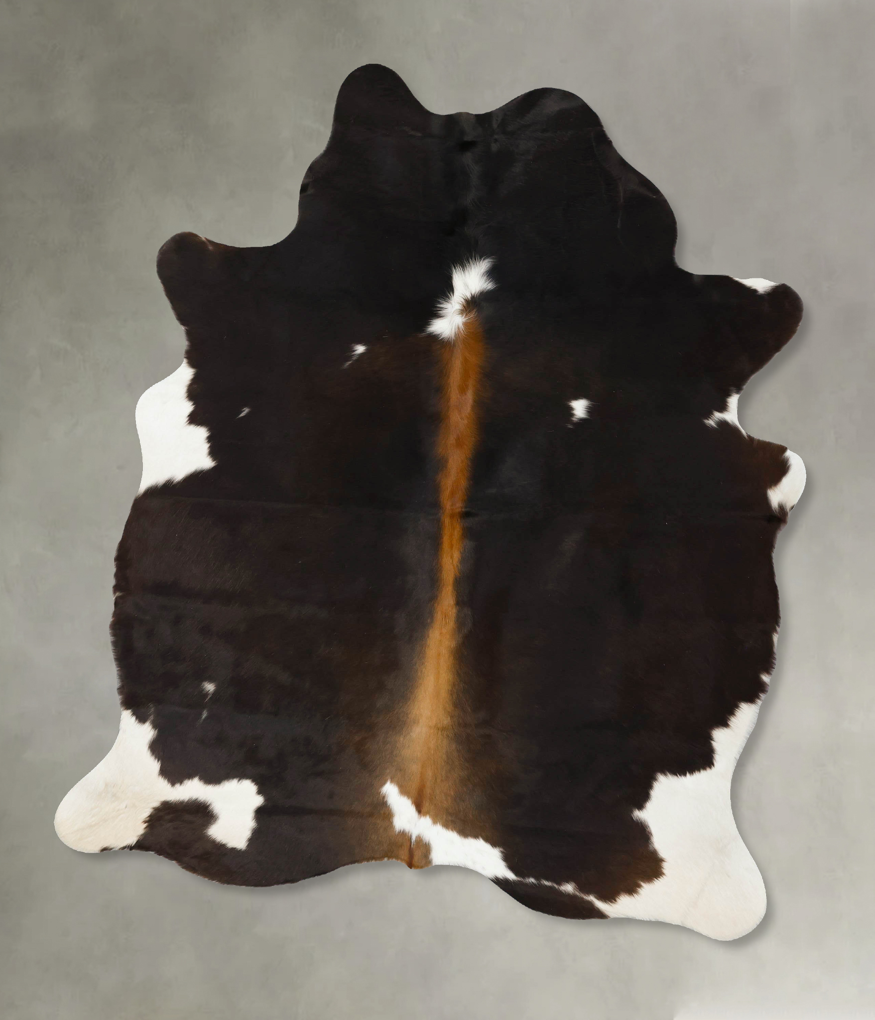 Chocolate and White Cowhide Rug #B24709