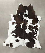 Chocolate and White XX-Large Brazilian Cowhide Rug 7'5"H x 6'10"W #B24713 by Hudson Hides