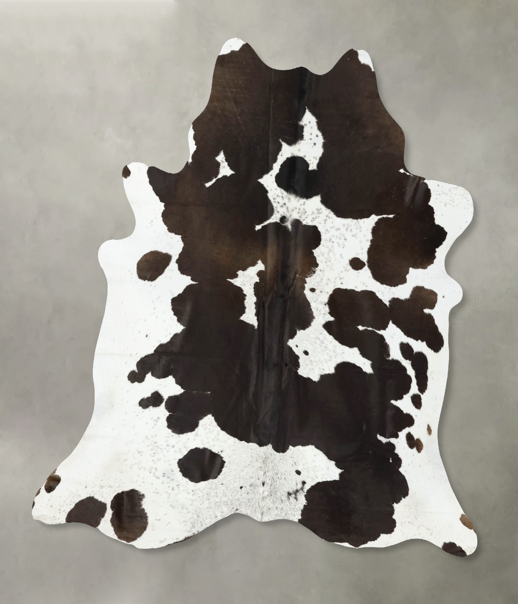 Chocolate and White Cowhide Rug #B24713