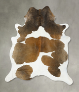 Chocolate and White XX-Large Brazilian Cowhide Rug 8'3"H x 6'7"W #B24715 by Hudson Hides