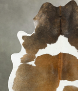 Chocolate and White XX-Large Brazilian Cowhide Rug 8'3"H x 6'7"W #B24715 by Hudson Hides