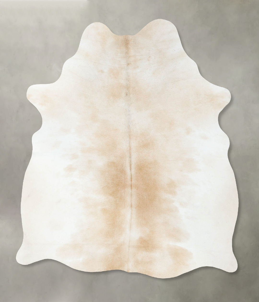 Grey with Beige Large Brazilian Cowhide Rug 6'4"H x 5'0"W #B24723 by H