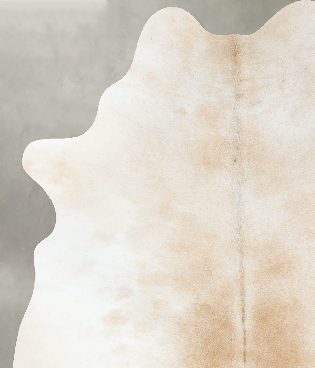 Grey with Beige Large Brazilian Cowhide Rug 6'4"H x 5'0"W #B24723 by H