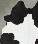 Black and White Large Brazilian Cowhide Rug 6'1"H x 5'4"W #B24724 by Hudson Hides