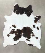 Chocolate and White X-Large Brazilian Cowhide Rug 7'5"H x 5'8"W #B24728 by Hudson Hides