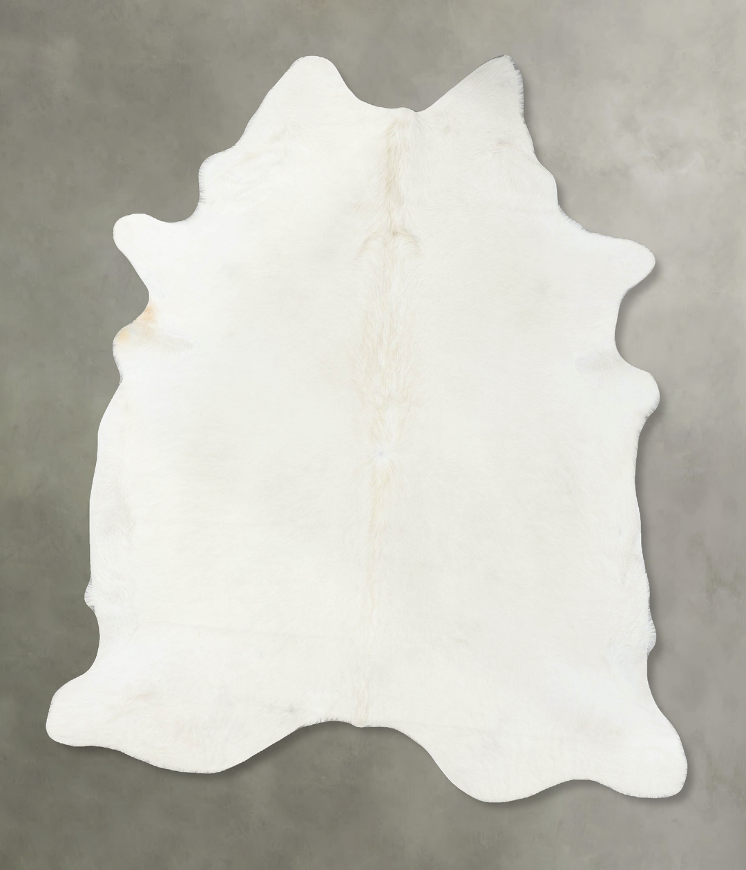 Solid White X-Large Brazilian Cowhide Rug 7'8"H x 6'3"W #B24745 by Hud