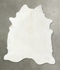 Solid White X-Large Brazilian Cowhide Rug 7'8