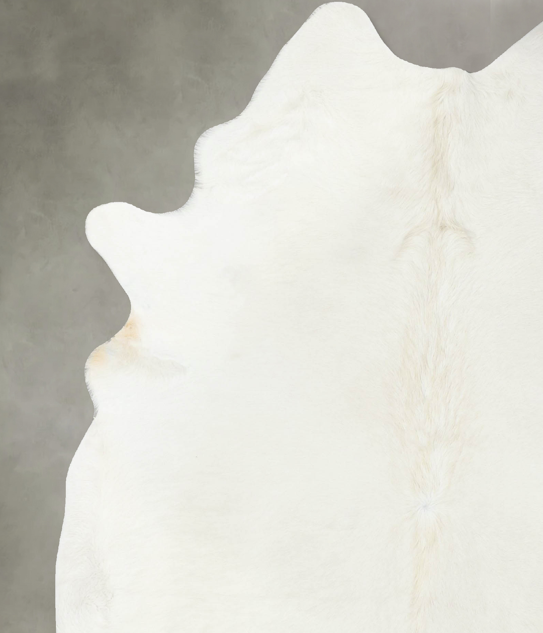 Solid White X-Large Brazilian Cowhide Rug 7'8"H x 6'3"W #B24745 by Hud