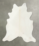 Solid White XX-Large Brazilian Cowhide Rug 7'11"H x 7'4"W #B24746 by Hudson Hides