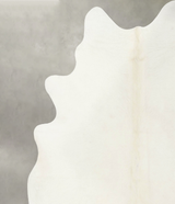 Solid White XX-Large Brazilian Cowhide Rug 7'11"H x 7'4"W #B24746 by Hudson Hides