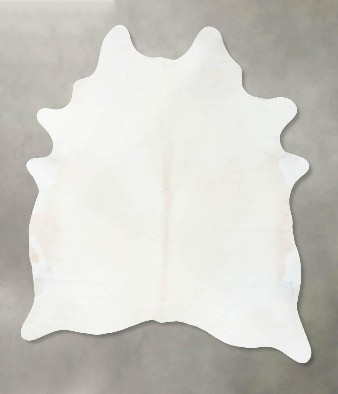 Solid White X-Large Brazilian Cowhide Rug 7'11"H x 6'3"W #B24747 by Hu