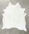 Solid White X-Large Brazilian Cowhide Rug 7'11