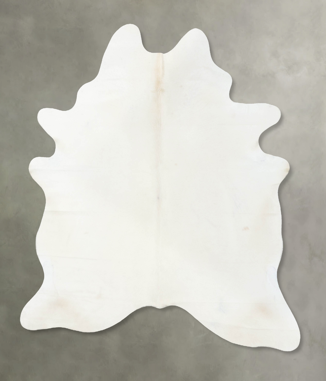 Solid White X-Large Brazilian Cowhide Rug 7'9"H x 6'0"W #B24748 by Hud
