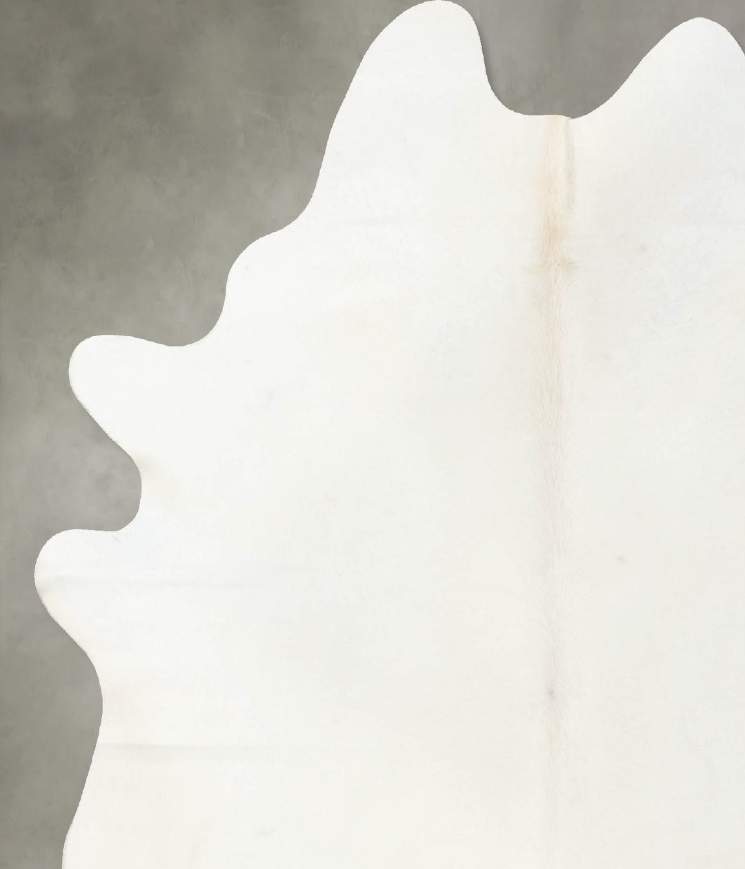 Solid White X-Large Brazilian Cowhide Rug 7'9"H x 6'0"W #B24748 by Hud