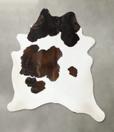 Chocolate and White XX-Large Brazilian Cowhide Rug 7'10"H x 6'5"W #B24758 by Hudson Hides