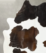 Chocolate and White XX-Large Brazilian Cowhide Rug 7'10"H x 6'5"W #B24758 by Hudson Hides
