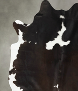 Chocolate and White X-Large Brazilian Cowhide Rug 7'1"H x 6'3"W #B24759 by Hudson Hides