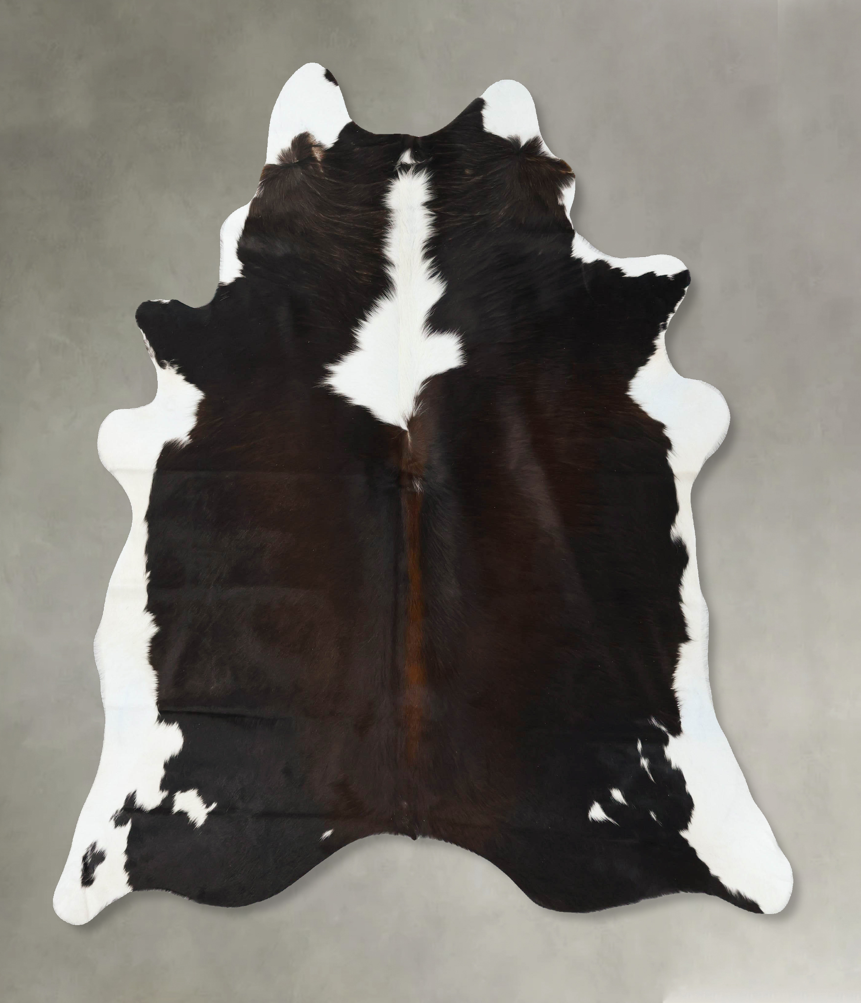 Chocolate and White Cowhide Rug #B24761