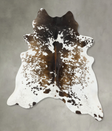Chocolate and White X-Large Brazilian Cowhide Rug 7'8"H x 6'7"W #B24764 by Hudson Hides