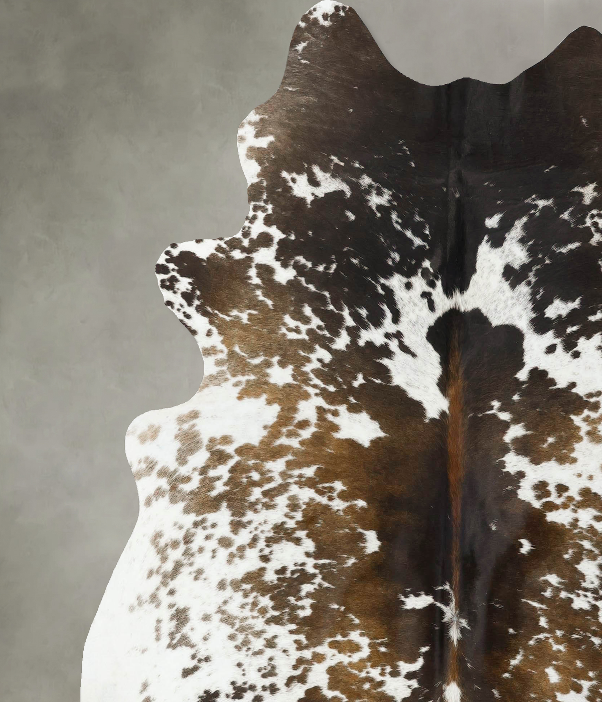 Chocolate and White X-Large Brazilian Cowhide Rug 7'8"H x 6'7"W #B24764 by Hudson Hides