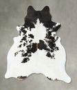 Chocolate and White X-Large Brazilian Cowhide Rug 7'9"H x 6'4"W #B24767 by Hudson Hides